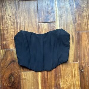 White Fox Strapless Corset Top